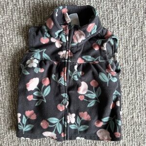 ❌Carters Floral Fleece Vest size 9m